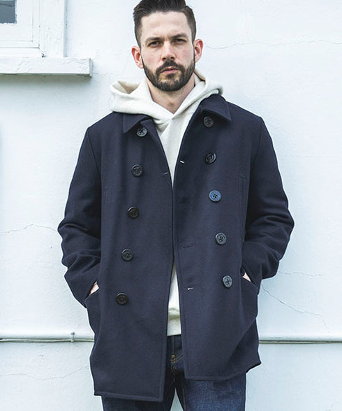 MR.OLIVE /WOOLEN MELTON / CLASIC U.S PEA COAT ミスターオリーブ/ウーレンメルトン / クラシック U.S ピーコート
